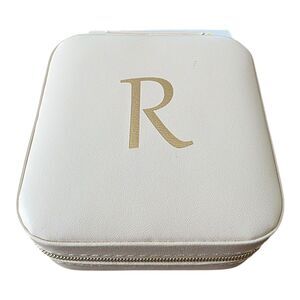 Time and Tru Jewelry Organizer Travel Case Monogram R Initial Storage Pouch